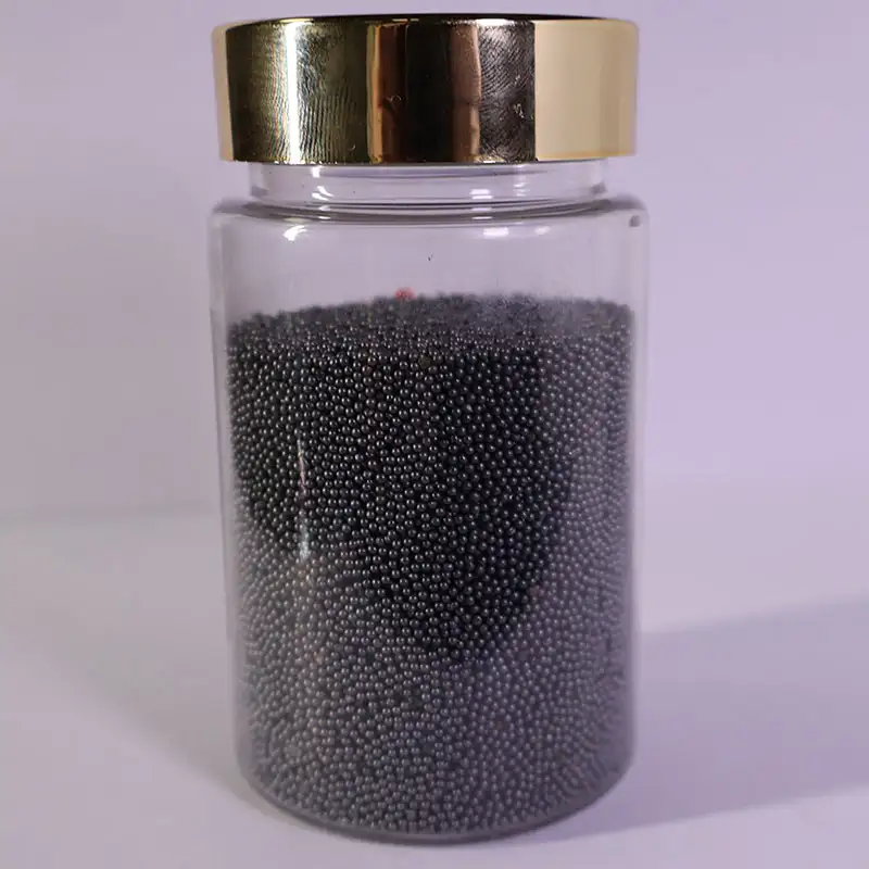 Wear-resistant steel shot close up